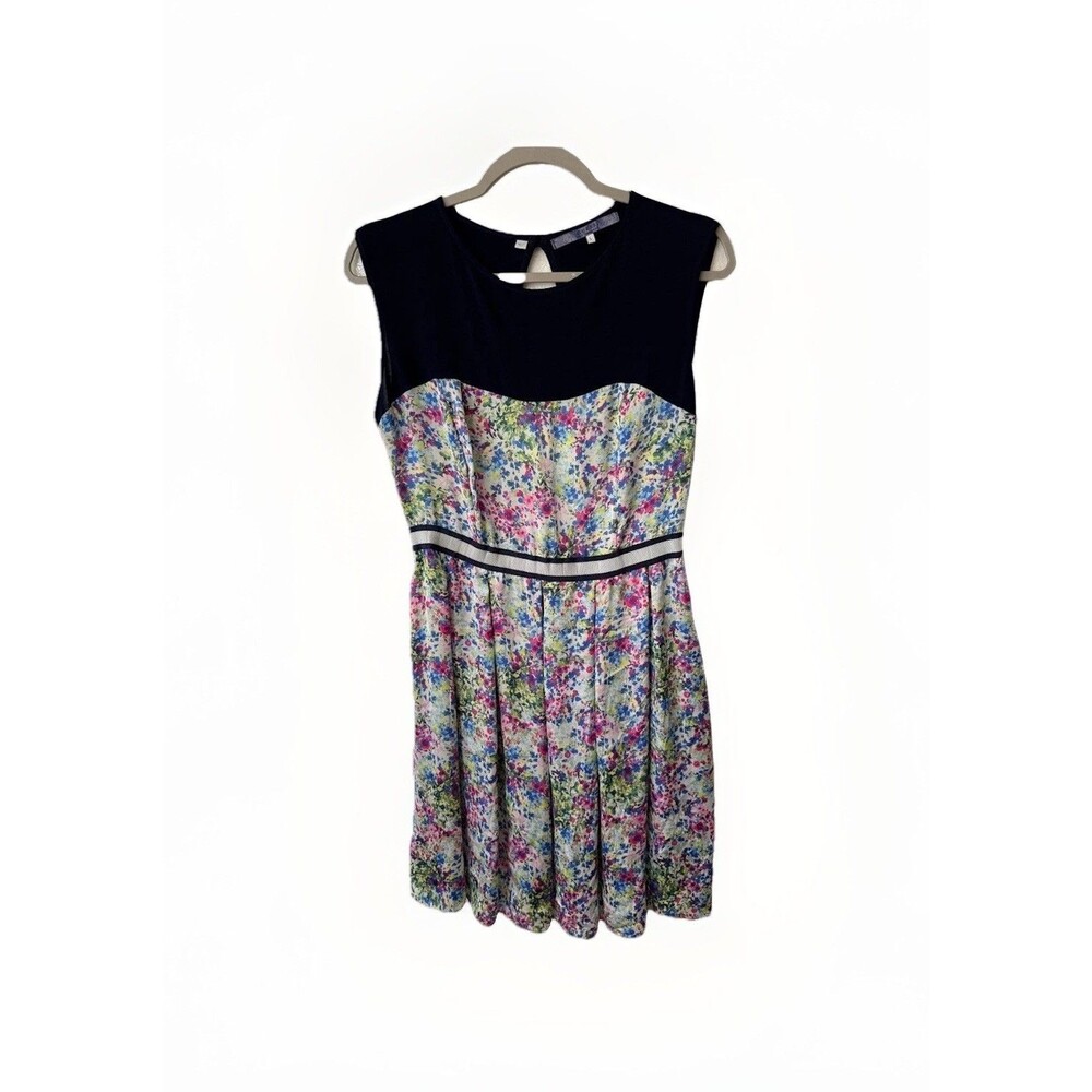 GUESS Los Angeles Floral Colorblock Mini Dress – Size L | Made in Italy